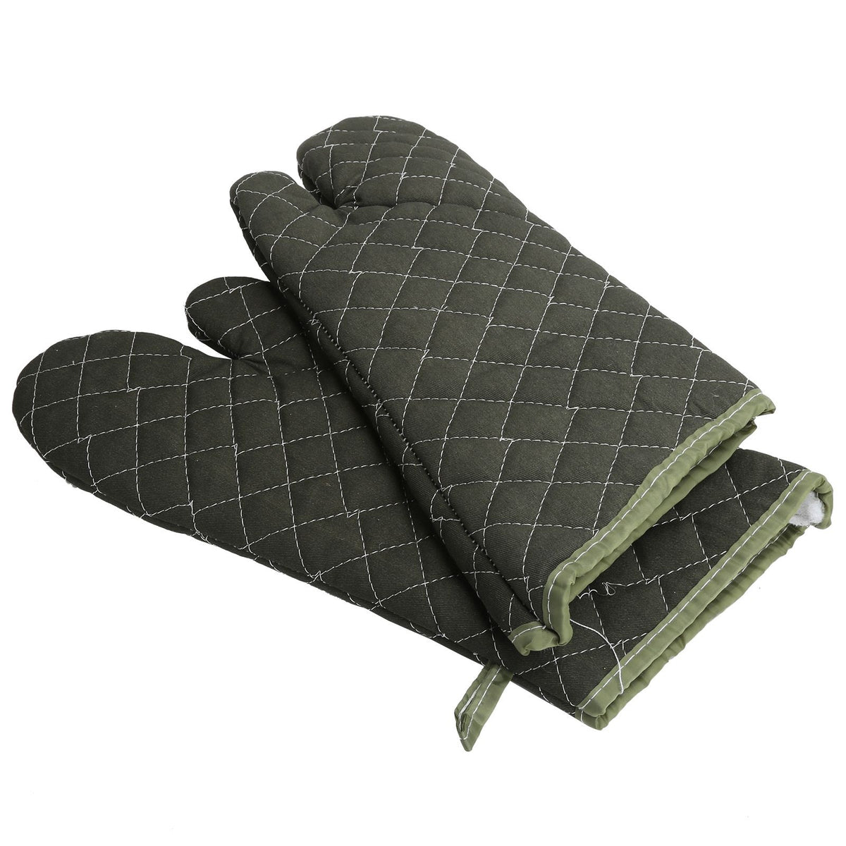 Baking Gloves Green Cotton Thick Heat Resistant Gloves for Electric Oven Kitchen Accessory