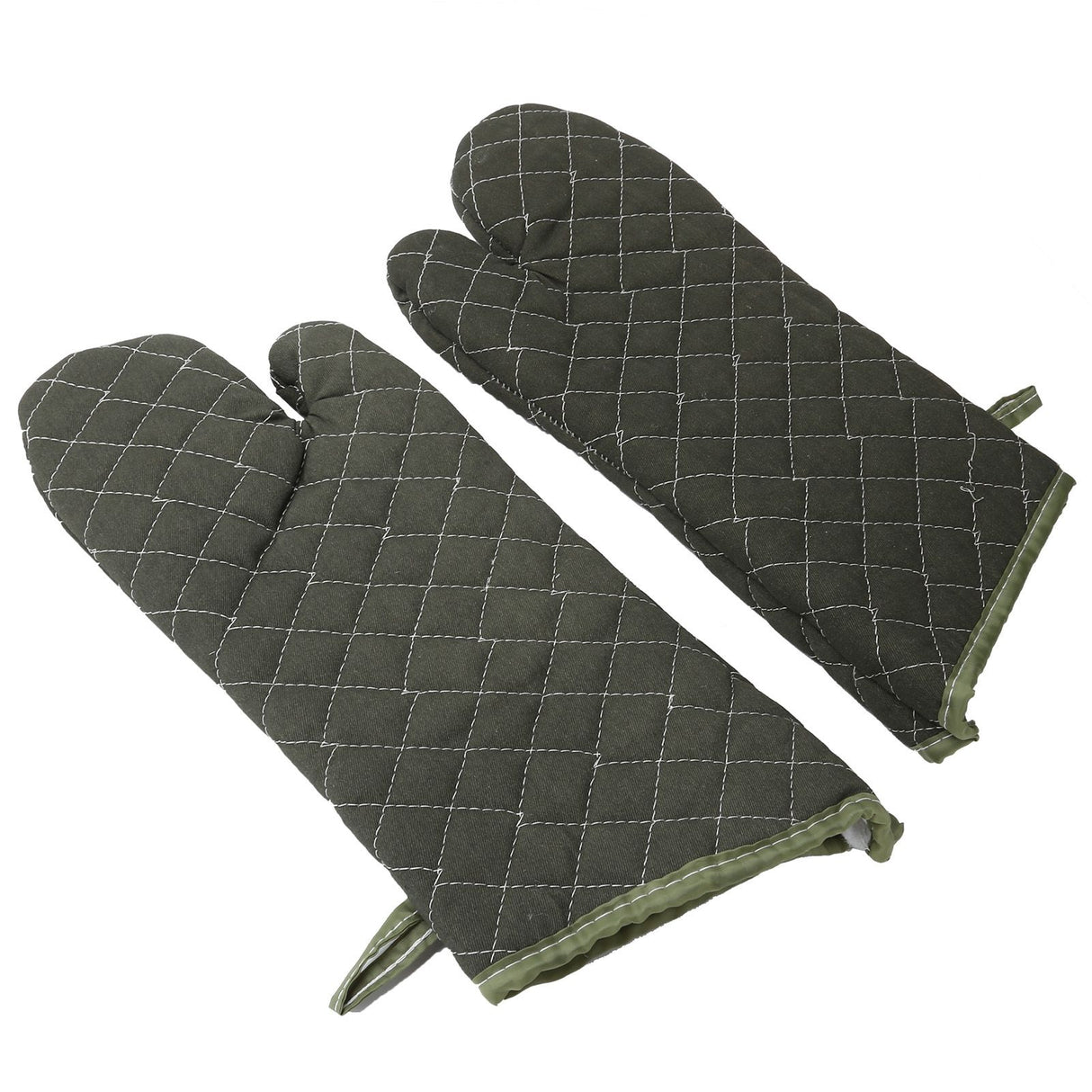Baking Gloves Green Cotton Thick Heat Resistant Gloves for Electric Oven Kitchen Accessory