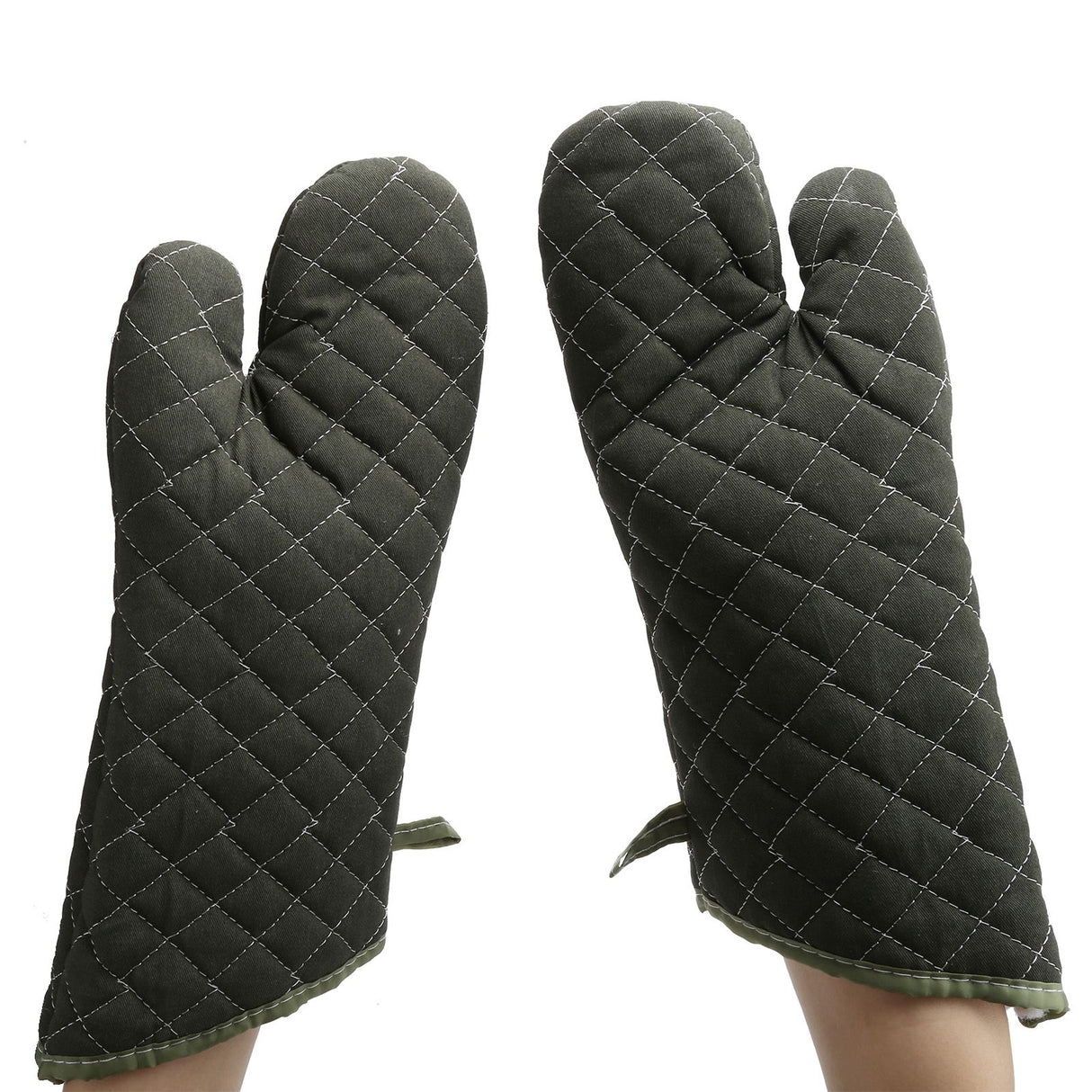 Baking Gloves Green Cotton Thick Heat Resistant Gloves for Electric Oven Kitchen Accessory