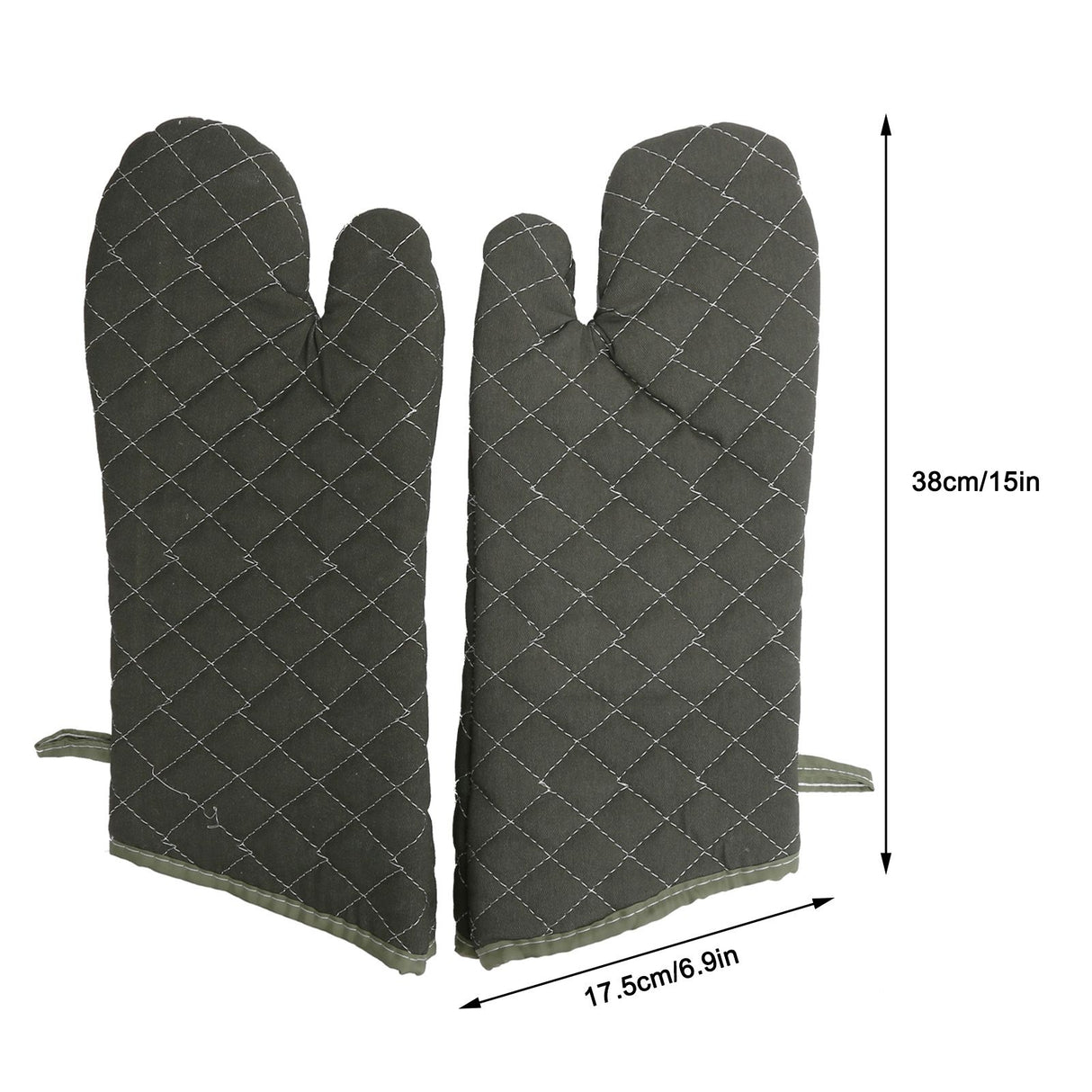 Baking Gloves Green Cotton Thick Heat Resistant Gloves for Electric Oven Kitchen Accessory