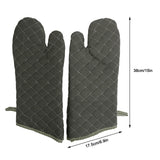 Baking Gloves Green Cotton Thick Heat Resistant Gloves for Electric Oven Kitchen Accessory