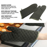 Baking Gloves Green Cotton Thick Heat Resistant Gloves for Electric Oven Kitchen Accessory