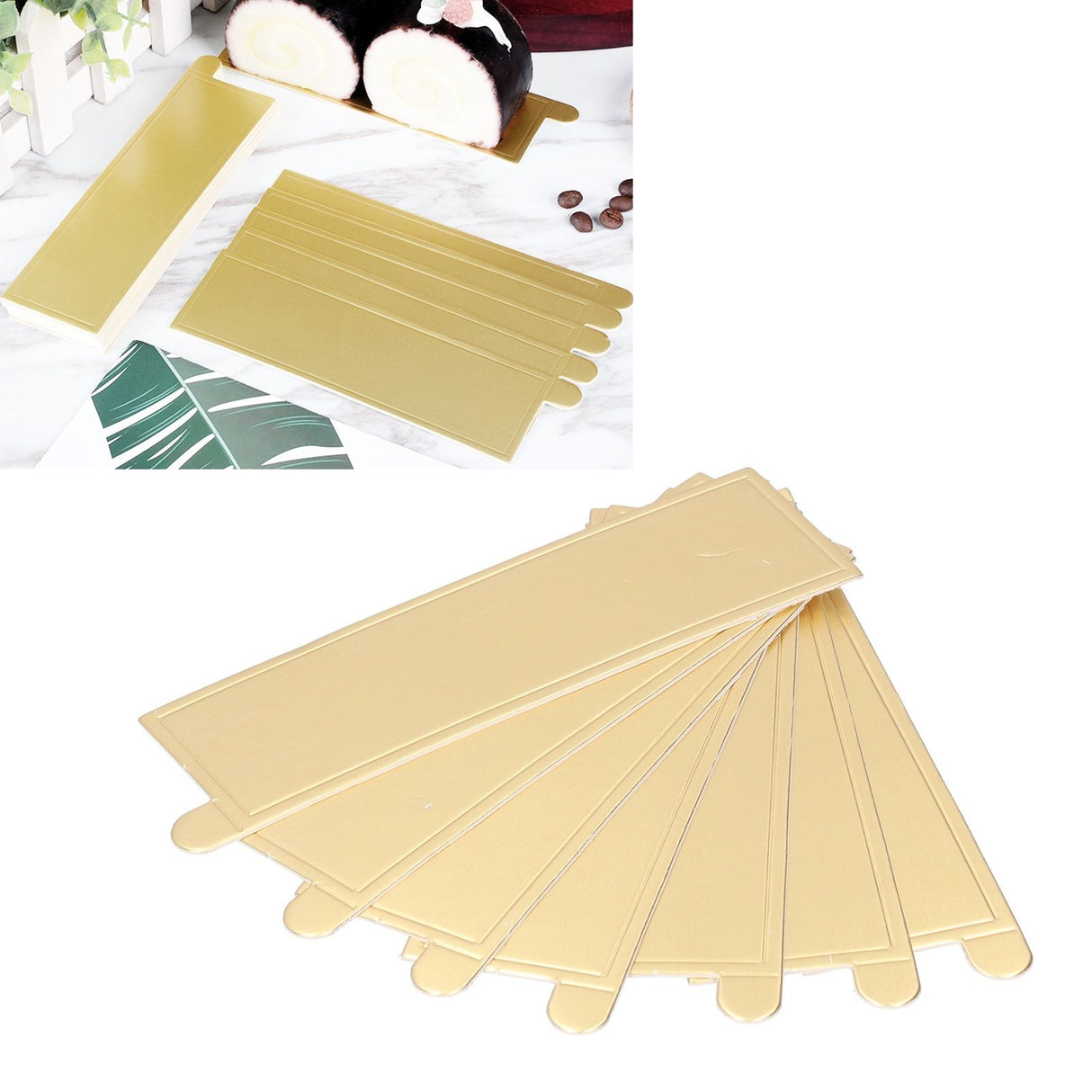 100PCS Rectangle Mousse Cake Boards Cupcake Base Dessert Display Tray Cardboard Decoration Tools