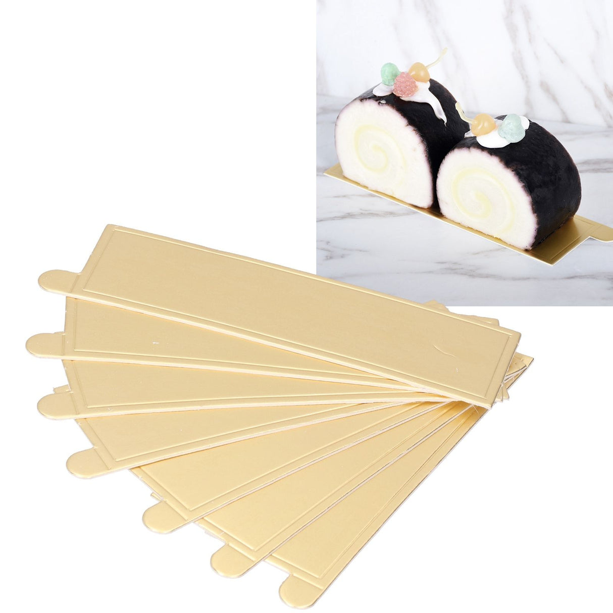 100PCS Rectangle Mousse Cake Boards Cupcake Base Dessert Display Tray Cardboard Decoration Tools
