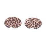 2Pcs Teacup Mat Waterproof Non Slip Car Coaster Neoprene Printed Cup Pad Protector - Front View