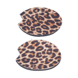 2Pcs Teacup Mat Waterproof Non Slip Car Coaster Neoprene Printed Cup Pad Protector - Top-Down View