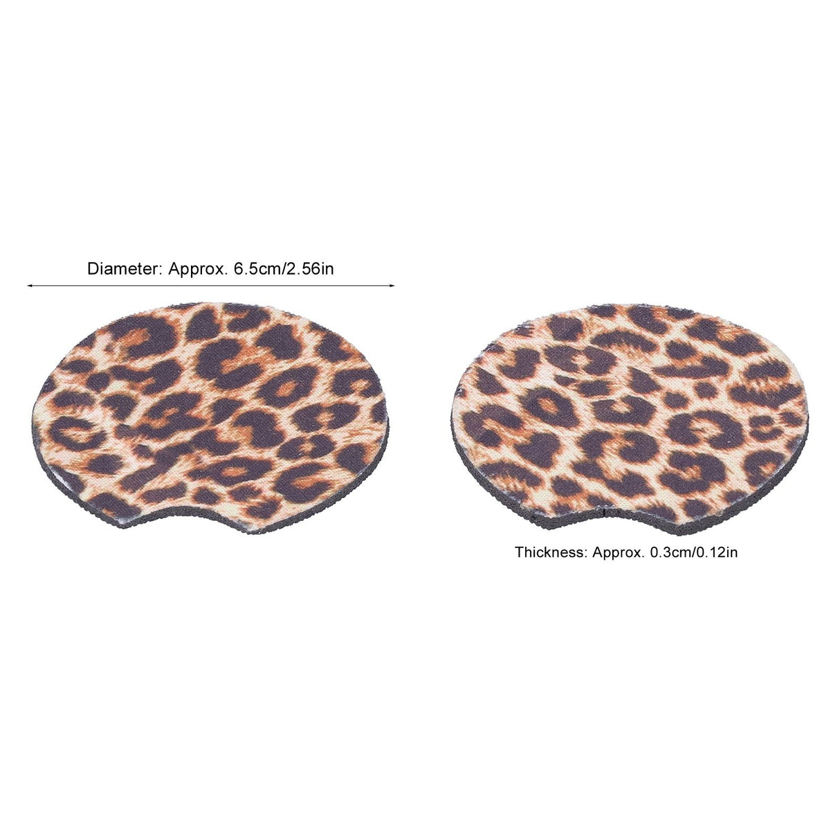 2Pcs Teacup Mat Waterproof Non Slip Car Coaster Neoprene Printed Cup Pad Protector