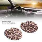 2Pcs Teacup Mat Waterproof Non Slip Car Coaster Neoprene Printed Cup Pad Protector