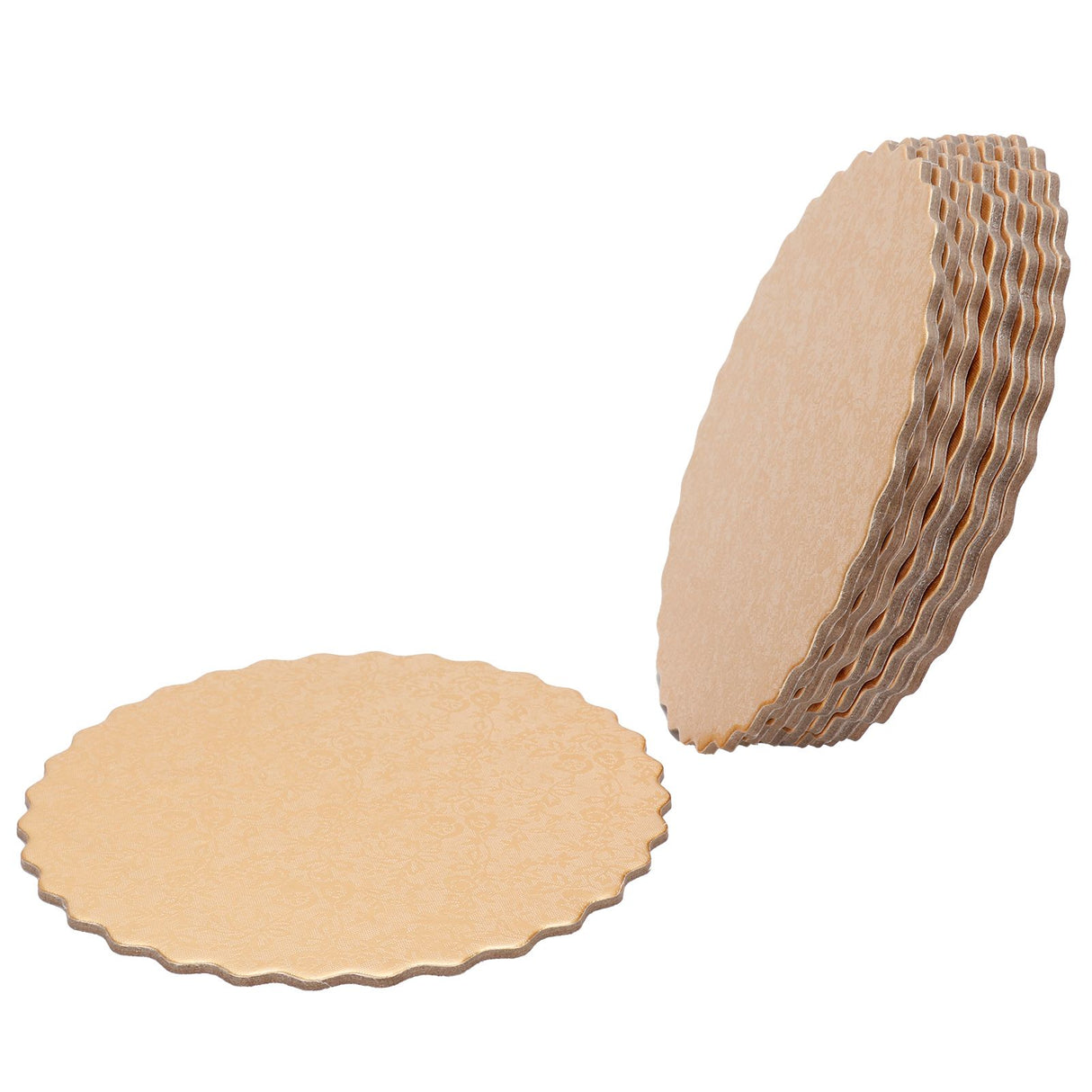 10PCS Double Sided Pattern Round Cake Boards Reusable Cake Trays for Wedding Birthday Party(6in )
