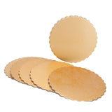 10PCS Double Sided Pattern Round Cake Boards Reusable Cake Trays for Wedding Birthday Party(6in ) - Low Angle
