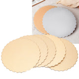 10PCS Double Sided Pattern Round Cake Boards Reusable Cake Trays for Wedding Birthday Party(6in ) - Extra Image