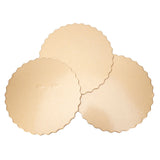 10PCS Double Sided Pattern Round Cake Boards Reusable Cake Trays for Wedding Birthday Party(12 pouces ) - Side View