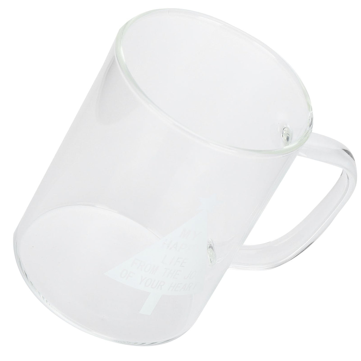 350ml Transparent Milk Cup Coffee Mug Tea Glass Drinkware with Handle for Kitchen SuppliesPine
