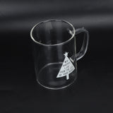 350ml Transparent Milk Cup Coffee Mug Tea Glass Drinkware with Handle for Kitchen SuppliesPine - Extra Image