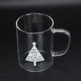 350ml Transparent Milk Cup Coffee Mug Tea Glass Drinkware with Handle for Kitchen SuppliesPine