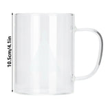 350ml Transparent Milk Cup Coffee Mug Tea Glass Drinkware with Handle for Kitchen SuppliesPine - Extra Image