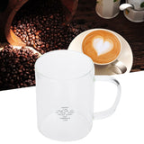 350ml Transparent Milk Cup Coffee Mug Tea Glass Drinkware with Handle for Kitchen Supplies(Five Pointed Star ) - Extra Image