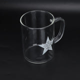 350ml Transparent Milk Cup Coffee Mug Tea Glass Drinkware with Handle for Kitchen Supplies(Five Pointed Star ) - Extra Image
