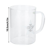 350ml Transparent Milk Cup Coffee Mug Tea Glass Drinkware with Handle for Kitchen Supplies(Five Pointed Star )