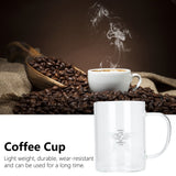 350ml Transparent Milk Cup Coffee Mug Tea Glass Drinkware with Handle for Kitchen Supplies(Five Pointed Star )