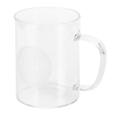 350ml Coffee Cup Transparent High Borosilicate Glass Mug with Handle for Milk Tea Beverage - Front View