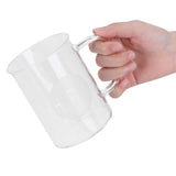 350ml Coffee Cup Transparent High Borosilicate Glass Mug with Handle for Milk Tea Beverage - Side View
