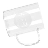 350ml Coffee Cup Transparent High Borosilicate Glass Mug with Handle for Milk Tea Beverage - Rear View