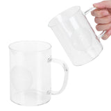 350ml Coffee Cup Transparent High Borosilicate Glass Mug with Handle for Milk Tea Beverage - Low Angle