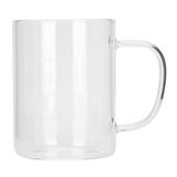 350ML Transparent Milk Coffee Mug with Handle Glass Water Cup Drinkware Kitchen UtensilWhite Letter
