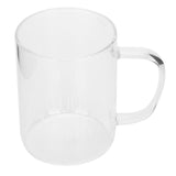 350ML Transparent Milk Coffee Mug with Handle Glass Water Cup Drinkware Kitchen UtensilWhite Letter - Top-Down View