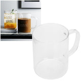 350ML Transparent Milk Coffee Mug with Handle Glass Water Cup Drinkware Kitchen UtensilWhite Letter