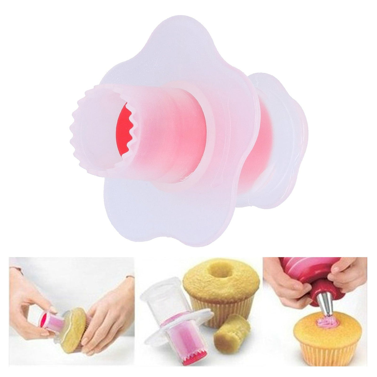 Cupcake Corer Plunger Cake Core Remover Cream Jam Filling Decorating for DIY Baking Confectionery