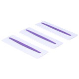 3Pcs Cake Icing Spatula Frosting Scraper Comb Edge Smoothing Decorating Tool Plastic - Front View