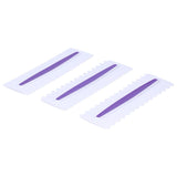 3Pcs Cake Icing Spatula Frosting Scraper Comb Edge Smoothing Decorating Tool Plastic - Top-Down View