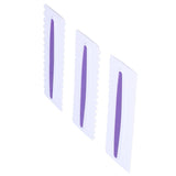 3Pcs Cake Icing Spatula Frosting Scraper Comb Edge Smoothing Decorating Tool Plastic