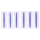 3Pcs Cake Icing Spatula Frosting Scraper Comb Edge Smoothing Decorating Tool Plastic - Low Angle
