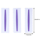3Pcs Cake Icing Spatula Frosting Scraper Comb Edge Smoothing Decorating Tool Plastic - Extra Image