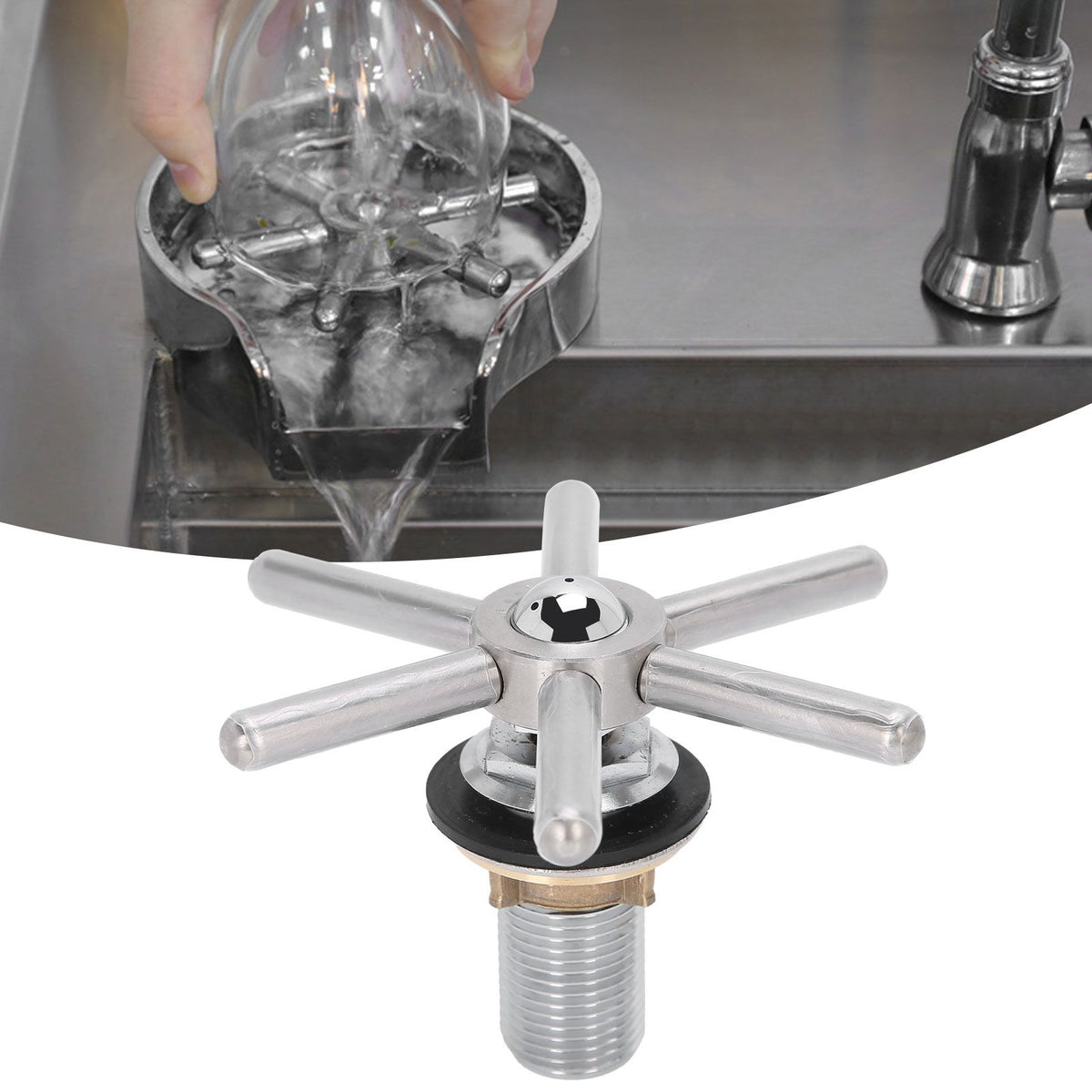 Automatic Cup Washer Machine Stainless Steel Bar Glass Rinser for Hotel Bar Coffee Shop