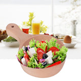 Wooden Salad Bowl with Handle JapaneseStyle Noodles Fruit Bowl Kitchen Tablewares