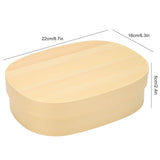 Lunch Box Portable Japanese Style Single Layer Wooden Food Sushi Container Tablewares - Extra Image