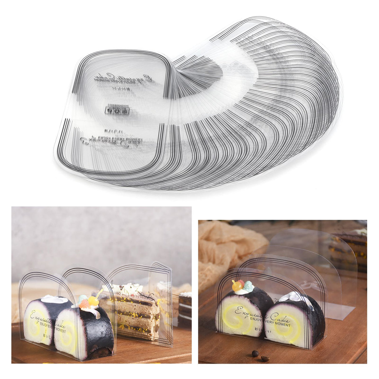 100Pcs Cake Edge Wrap Semicircle Transparent Cake Mousse Baking Collar Accessory
