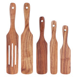 5Pcs/Set Wooden Spatulas Turner Cooking Utensil Kit Tableware Kitchen Accessories