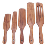 5Pcs/Set Wooden Spatulas Turner Cooking Utensil Kit Tableware Kitchen Accessories