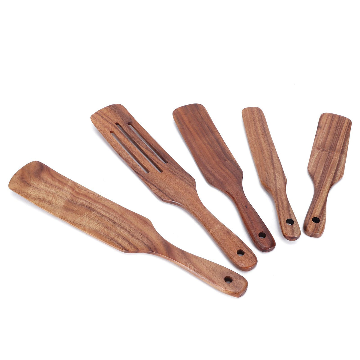 5Pcs/Set Wooden Spatulas Turner Cooking Utensil Kit Tableware Kitchen Accessories