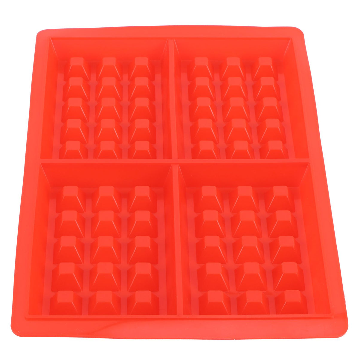 DIY Waffle Mold Reusable Silicone Muffin Cake Mould Baking Utensil Kitchen Accessory4‑Grid Rectangular