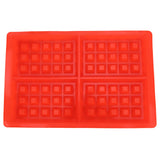 DIY Waffle Mold Reusable Silicone Muffin Cake Mould Baking Utensil Kitchen Accessory4‑Grid Rectangular