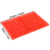 DIY Waffle Mold Reusable Silicone Muffin Cake Mould Baking Utensil Kitchen Accessory4‑Grid Rectangular