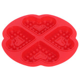 DIY Waffle Mold Reusable Silicone Muffin Cake Mould Baking Utensil Kitchen Accessory(4Grid HeartShape )