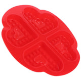 DIY Waffle Mold Reusable Silicone Muffin Cake Mould Baking Utensil Kitchen Accessory(4Grid HeartShape )