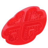 DIY Waffle Mold Reusable Silicone Muffin Cake Mould Baking Utensil Kitchen Accessory(4Grid HeartShape )